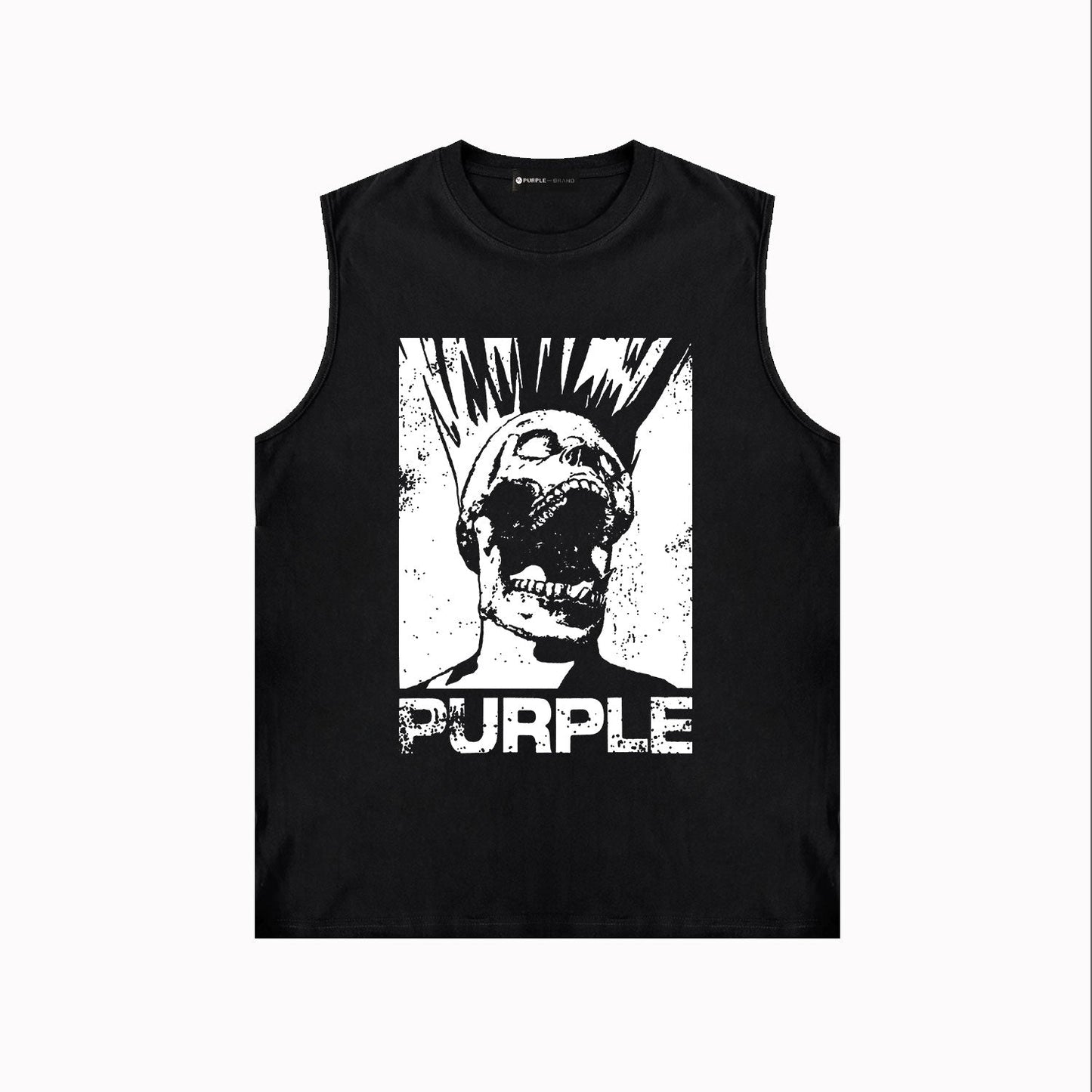 PURPLE-Purple Sleeveless T-Shirt  BPUR099#