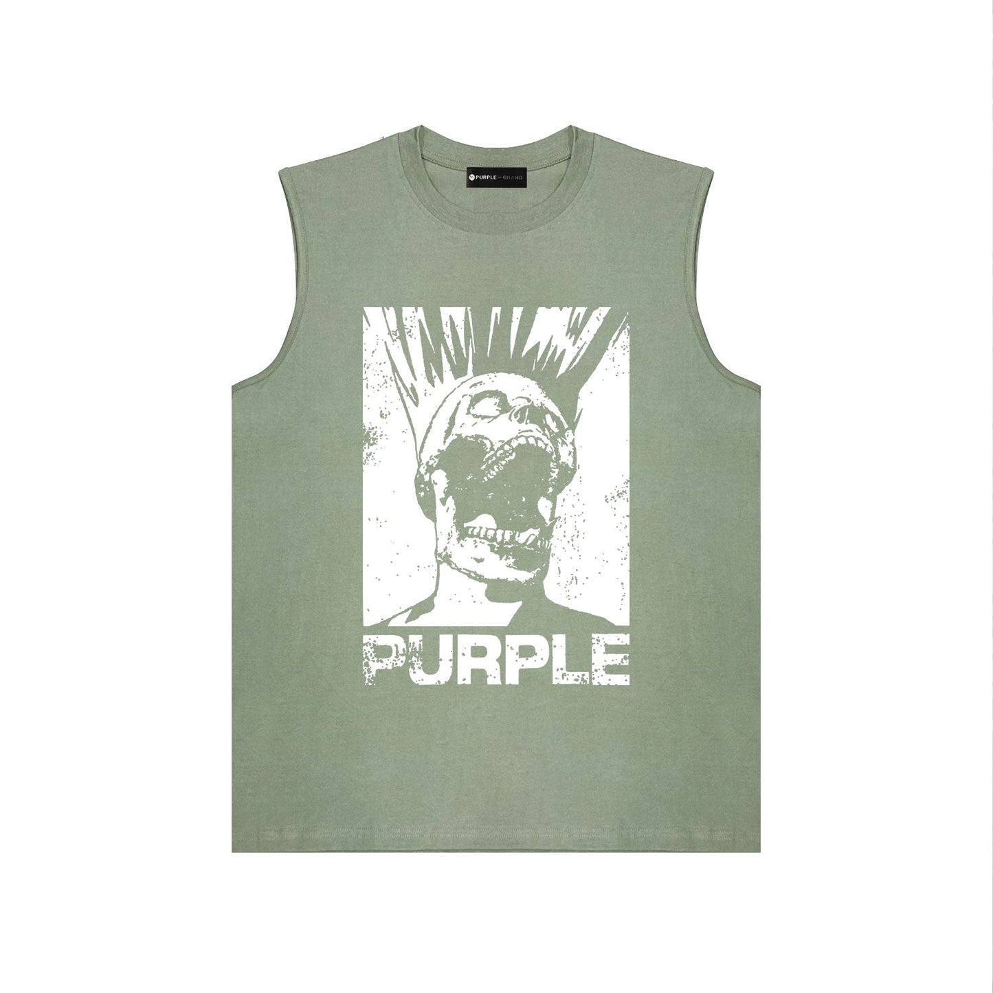 PURPLE-Purple Sleeveless T-Shirt  BPUR099#