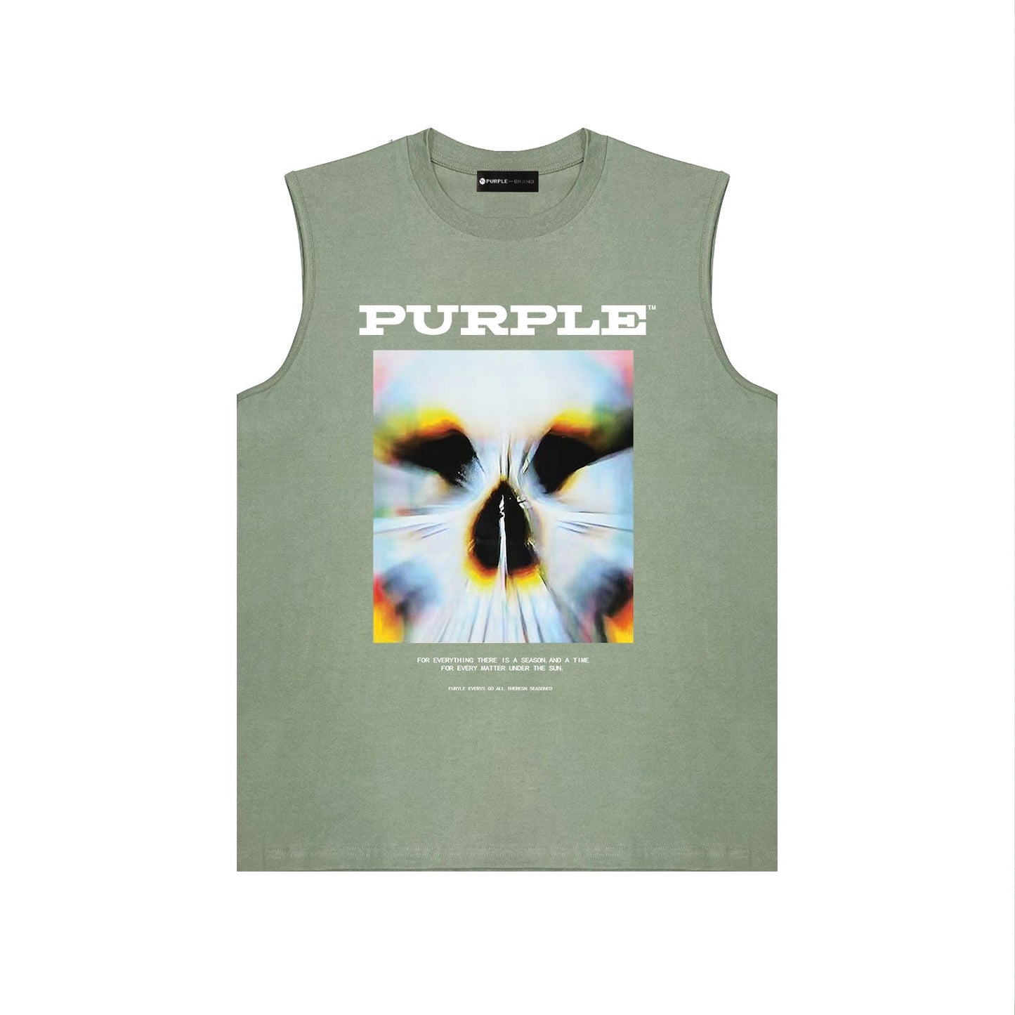 PURPLE-Purple Sleeveless T-Shirt  BPUR091#