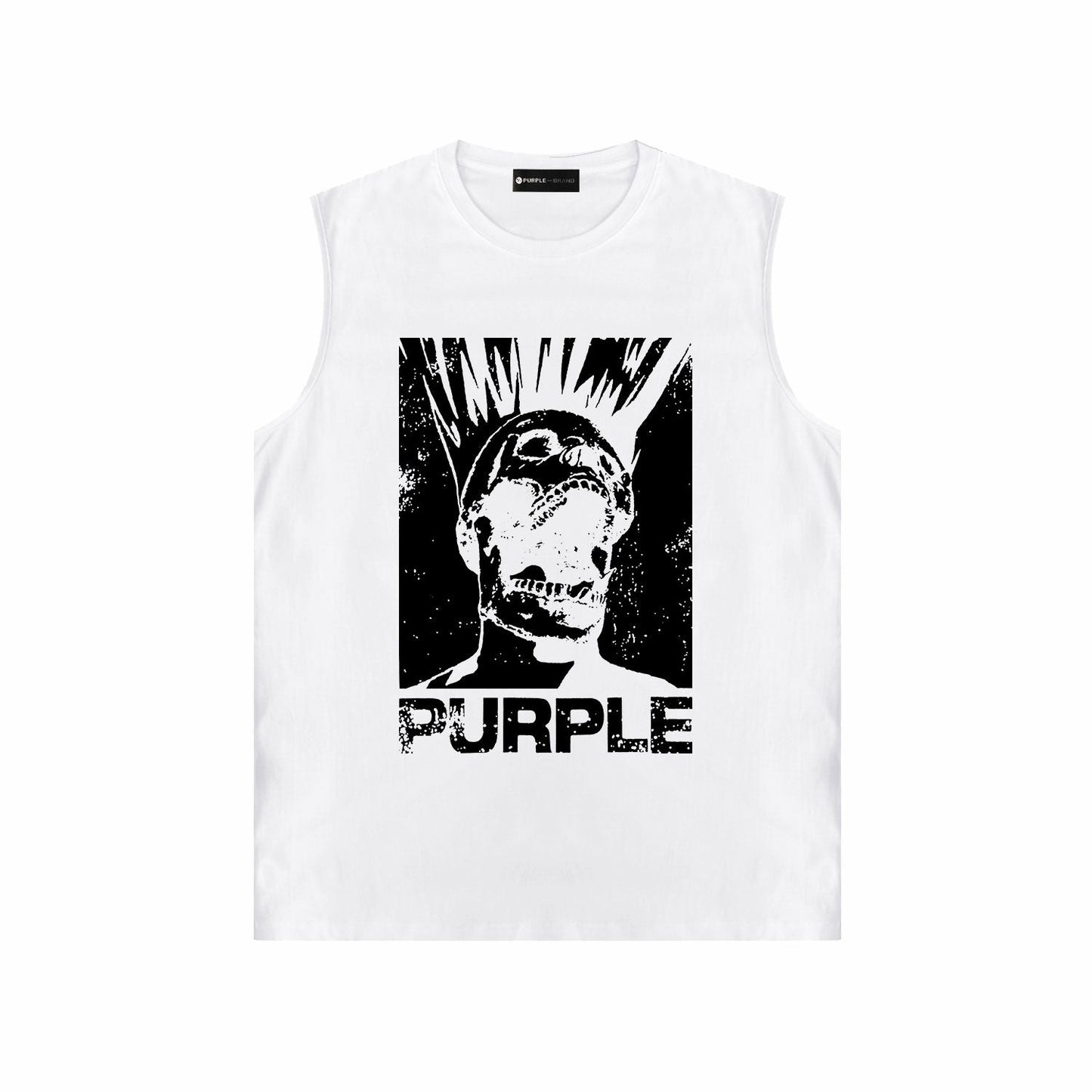 PURPLE-Purple Sleeveless T-Shirt  BPUR099#