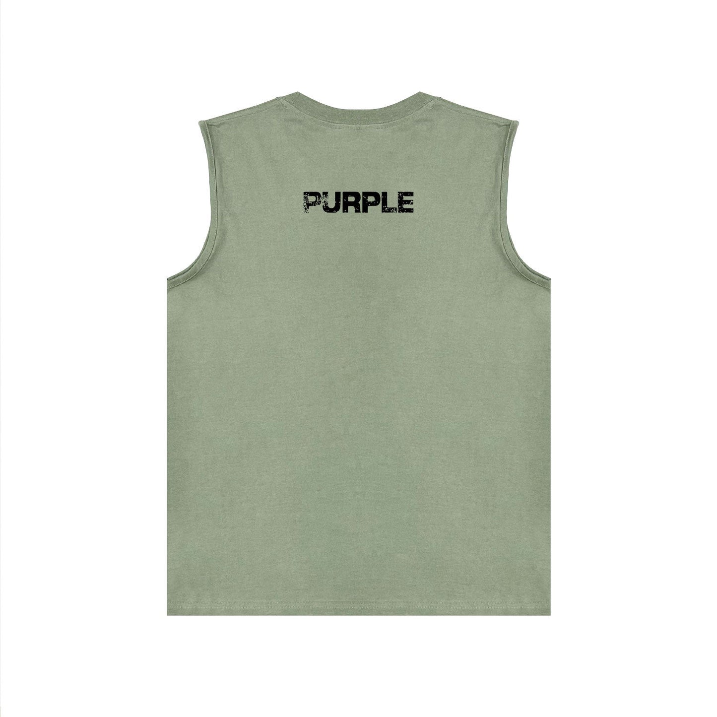 PURPLE-Purple Sleeveless T-Shirt  BPUR099#