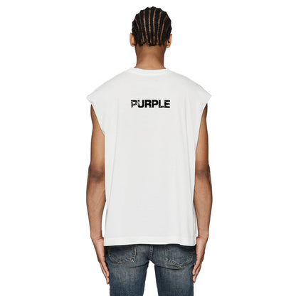 PURPLE-Purple Sleeveless T-Shirt  BPUR099#