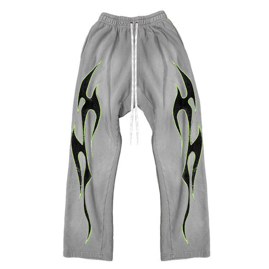 Hellstar Flame Sweatpants Grey  2024 New