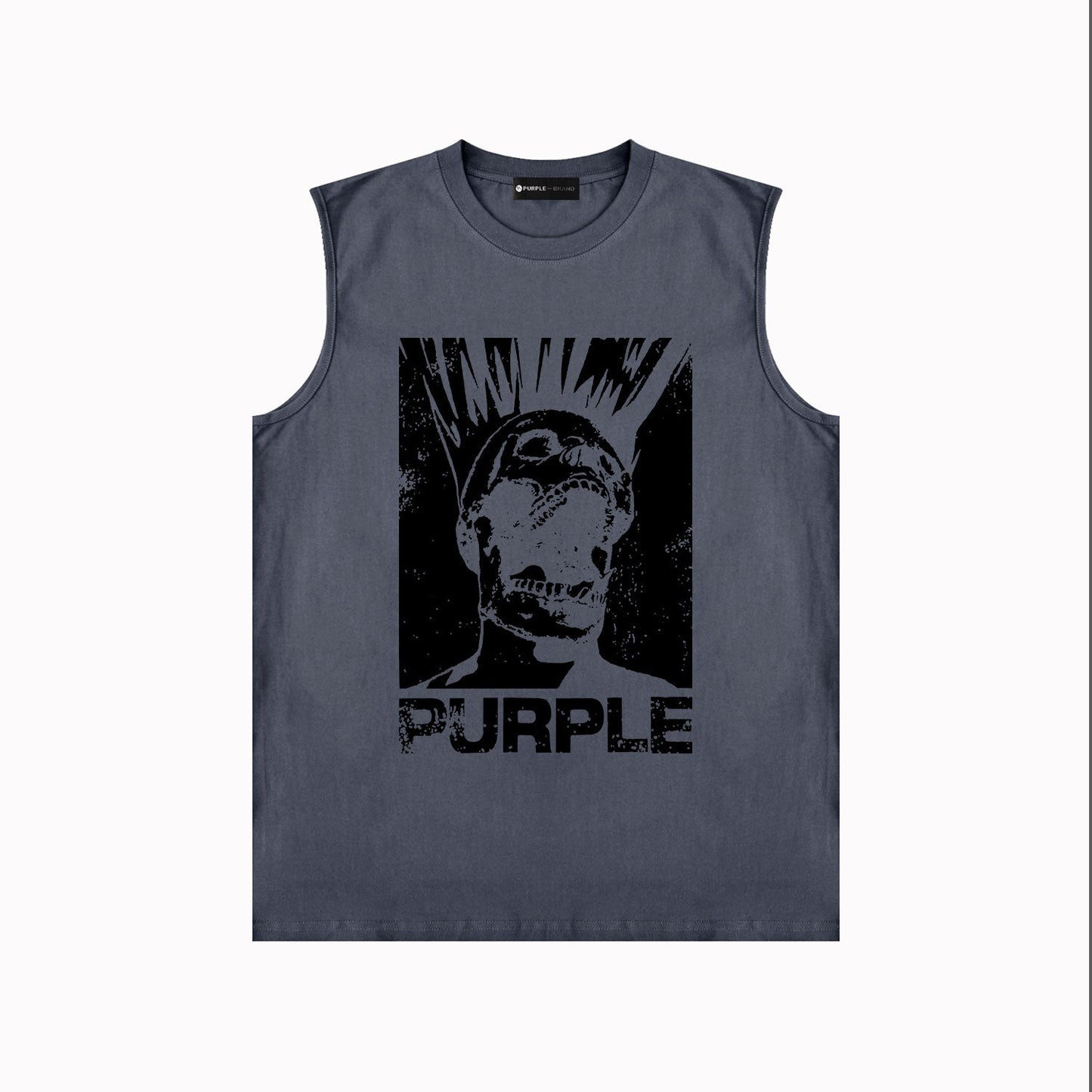 PURPLE-Purple Sleeveless T-Shirt  BPUR099#