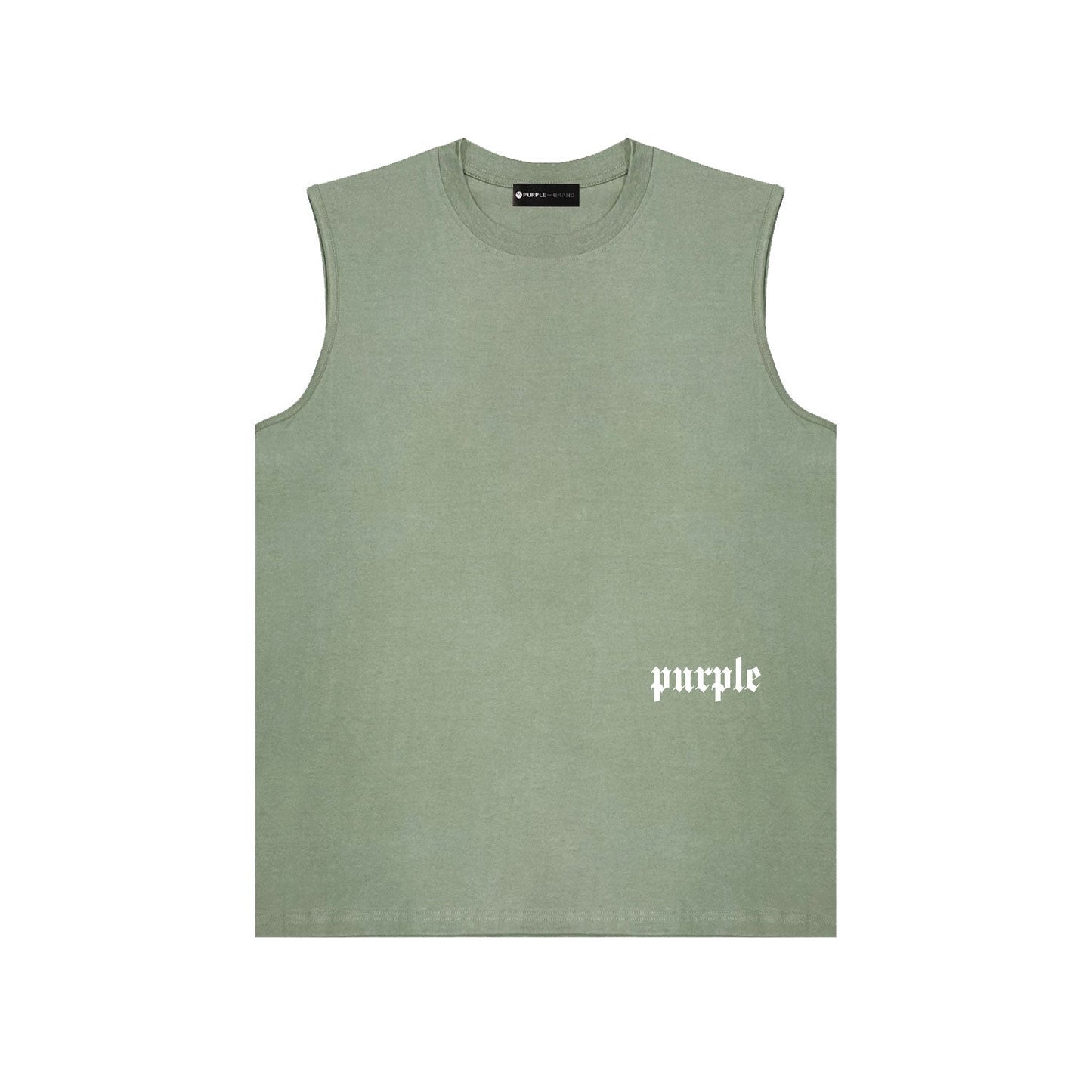 PURPLE-Purple Sleeveless T-Shirt  BPUR106#