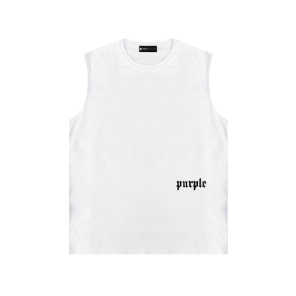 PURPLE-Purple Sleeveless T-Shirt  BPUR106#